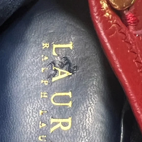 Red leather Lauren Ralph Lauren Barb stretch ballet flats 9.5 - Picture 8 of 8